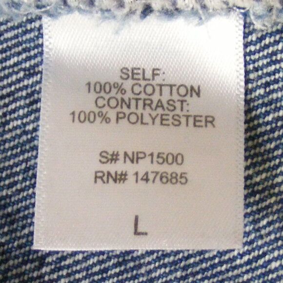 Nude Label Denim Shorts, L, Blue cut-offs, Fish net inserts, Distressed, Frayed - Picture 14 of 15